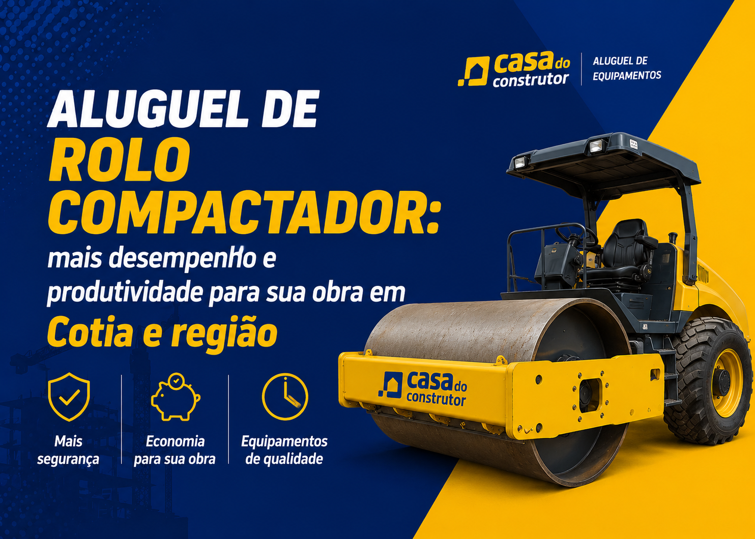 Leia mais sobre o artigo Aluguel de Rolo Compactador em Cotia, Carapicuíba, Itapevi e Jandira